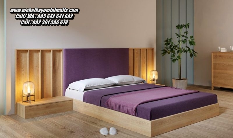 Set Tempat Tidur Kayu Minimalis Modern
