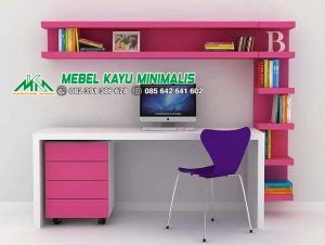 Meja Belajar Anak Perempuan Warna Pink
