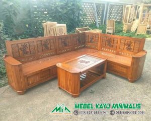Kursi Sudut Ruang Tamu Kayu Jati