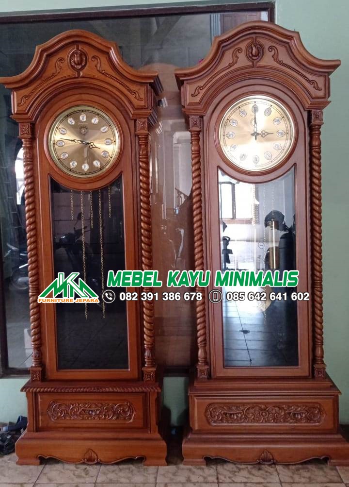Jam Hias Ukir Kayu Jati Terbaru