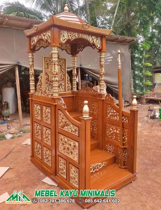 Mimbar Masjid Ukir Kayu Jepara